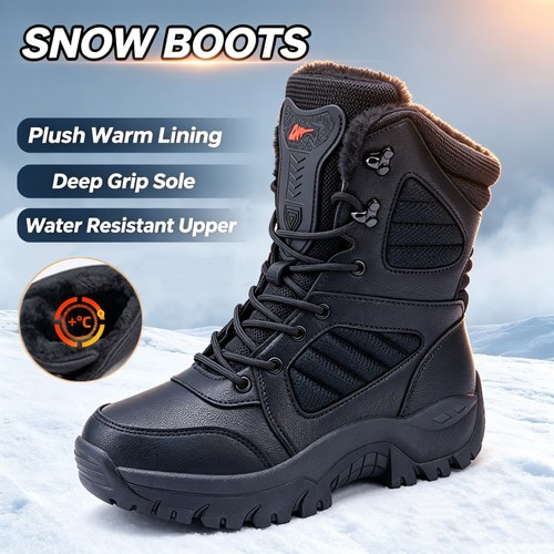 Men winter snow - boots, fur