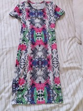 Size 8 Women's Muliti Coloured Patterned Long Dress