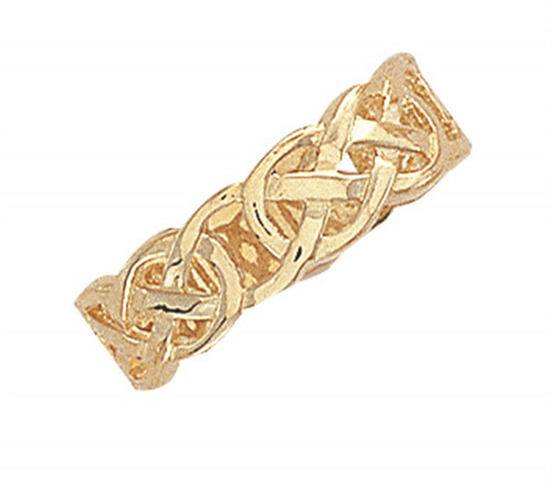 9ct yellow gold - gold, celtic