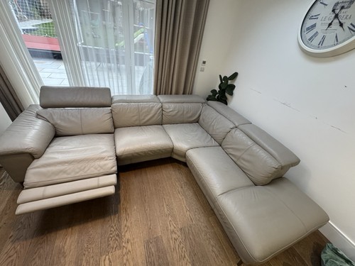 Leather recliner corner sofa - recliner,