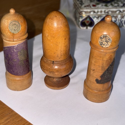 Vintage three lot wooden - three,