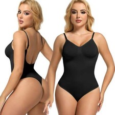 Women's Low Back Bodysuit Slimming Full Body Shaper Tummy Control Shapewear Tops