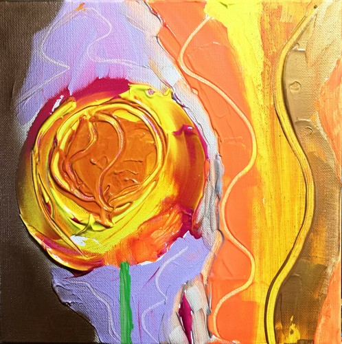 Rose original acrylic painting - rose,