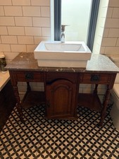 Antique Vanity Unit Sink Basin Bathroom