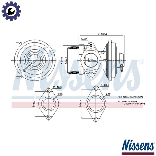 Egr valve 98444 - valve, for
