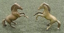 Pair of Brass Prancing Horses - Collectable Figures