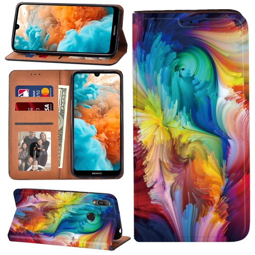 Leather flip wallet stand - leather,