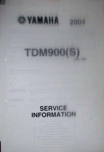 Yamaha tdm900 service - yamaha,