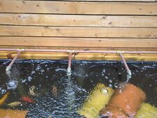 Large Garden Pond Water Feature Outdoor Fountain 3x Spout Copper Pipes 2.4m Long