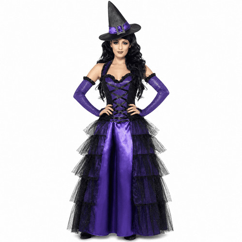 Ladies glamorous witch costume - ladies,
