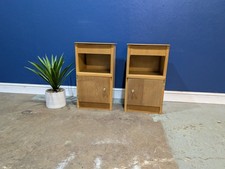 Pair Of Vintage Oak Veneer