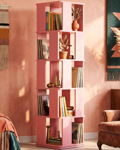 Tier rotating bookshelf - rotating,