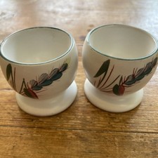 2 x Vintage Denby Greenwheat Egg Cups