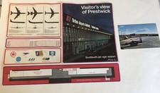 RARE PRESTWICK AIRPORT  BROCHURE 1960’S? + EARLY GLASGOW AIRPORT POSTCARD