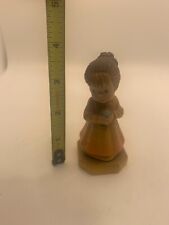 Vintage Wooden Anri Club Just For You Girl Blue Flower Sarah Kay Carved Italy