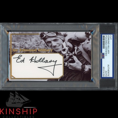 Sir edmund hillary signed cut - sir,