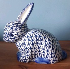 Vintage Blue And While Fisnet