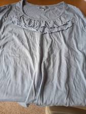 light blue Tommy & Kate size 20 t-shirt with frill neck