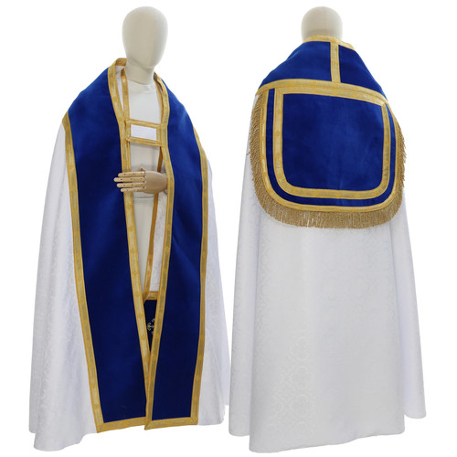White blue roman cope - white/blue,