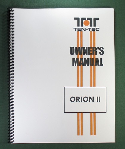 Tentec orion 566 owner s - tentec, ii