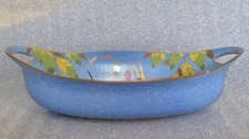 Very Rare CARLTON WARE  Hedgerow or Bluebell dish bowl Matt blue Art deco A/F
