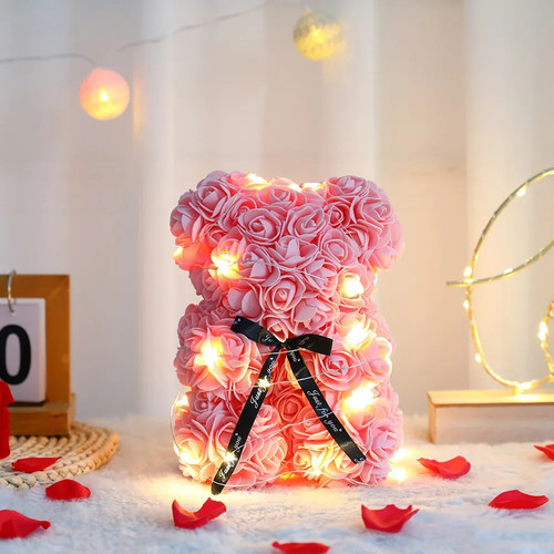 25cm artificial teddy rose - artificial,