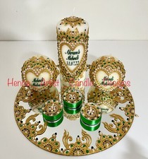 personalised henna Mehndi candle set