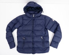 pyrenex blue down bomber coat
