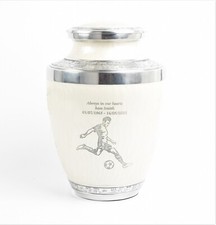 White & Silver Cremation Urn