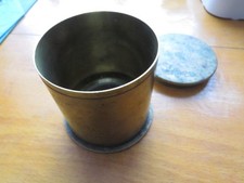 WW 1 TRENCH ART ROUND BRASS