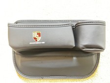 Porsche Leather Black Seat Gap Insert  With Bottle/Cup Holder