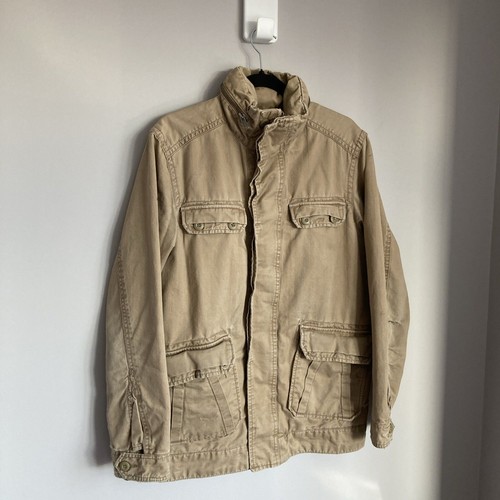 Mens distressed field jacket - distressed,