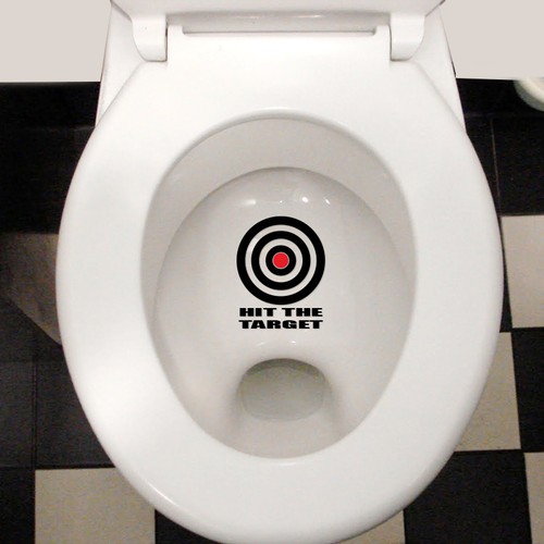 Hit the target toilet - hit, sticker