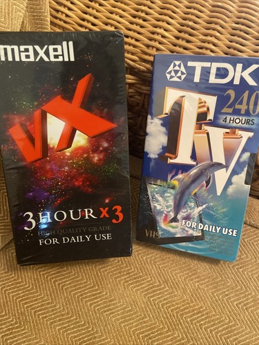 Blank vhs video cassette - blank, tapes