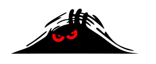 Peeping monster vinyl decal - peeping,