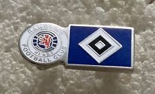 Very Rare & Collectable Glasgow Rangers & Hamburg Supporter Enamel Badge