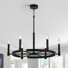 Wagon Wheel Chandelier 6 Light