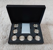 Metal Poker Chip Box Set with