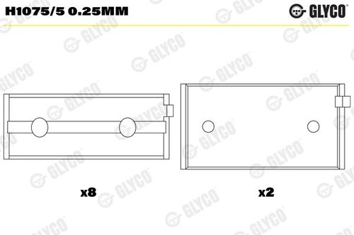 Crankshaft bearing glyco - crankshaft,