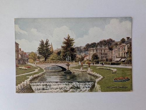 Vintage postcard the lawn - the,