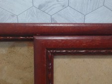 Large Ornate Wooden Picture Frames Pair – 44x34cm Outer– Mahogany Glazed