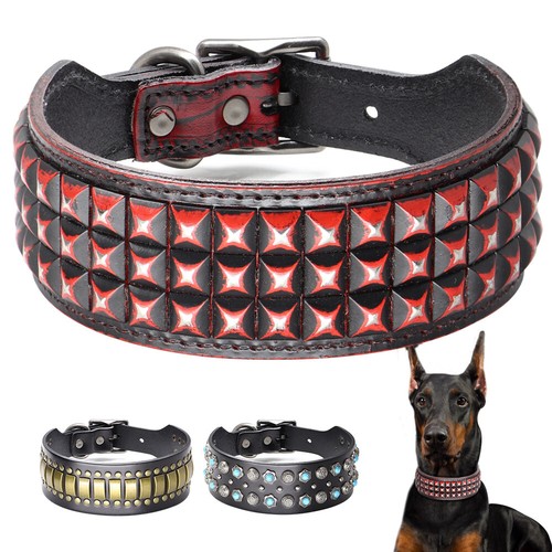 Spiked studded leather dog - studded,