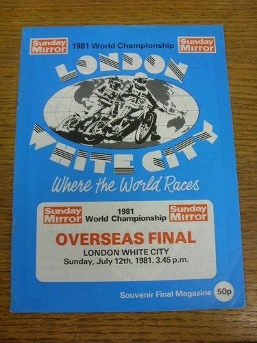 1981 speedway programme - 12/07/1981,