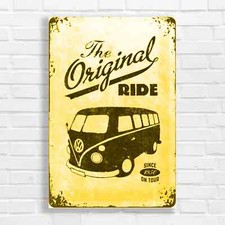 Vintage VW Camper Van Yellow