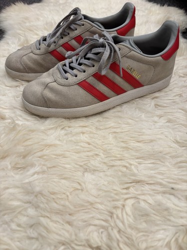 Adidas grey and red gazelle - adidas,