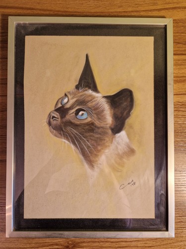 Vintage 1981 signed siamese - vintage,