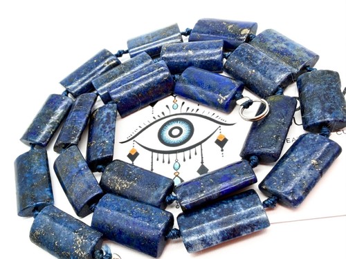 Lapis lazuli rectangular bead - lazuli,