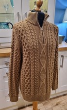 Superdry wool blend Aran cable