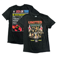 WWE Wrestling Men's T-Shirt (Size L) 2024 UK Tour Event Top - New