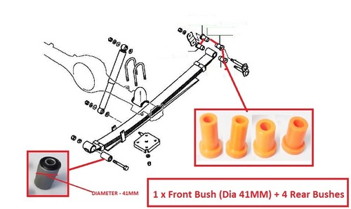 Rear leaf spring bush kit - leaf,